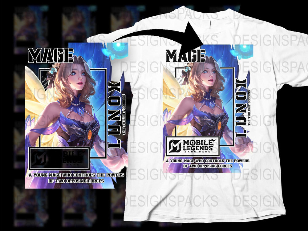 Mobile Legends Mage T-Shirt, Anime Video Game Graphic Tee, Unisex Cotton Shirt