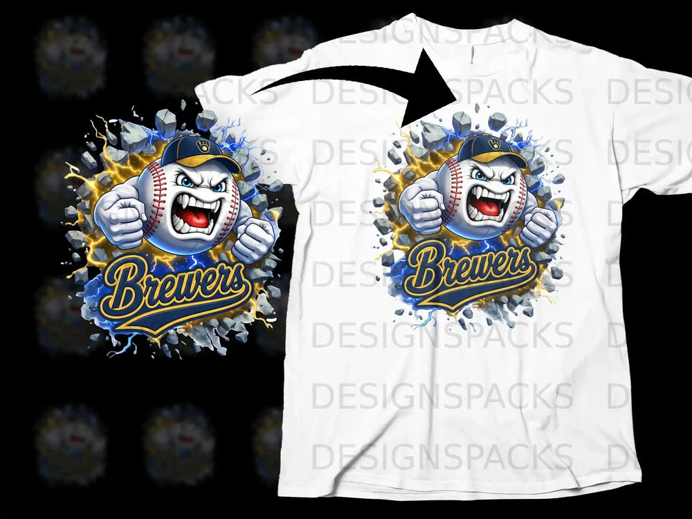 Brewers Baseball Graphic T-Shirt for Sports Fans
