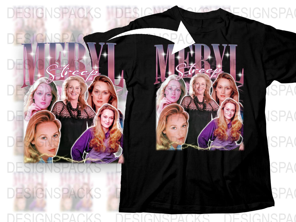 Meryl Streep Fan T-Shirt, Vintage Movie Star Print, Classic Film Tribute, Collectible Graphic Tee