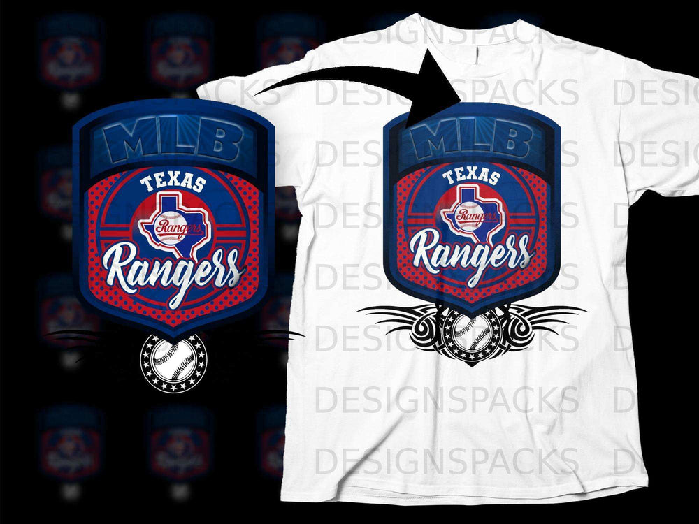 Texas Rangers MLB Badge Print T-shirt