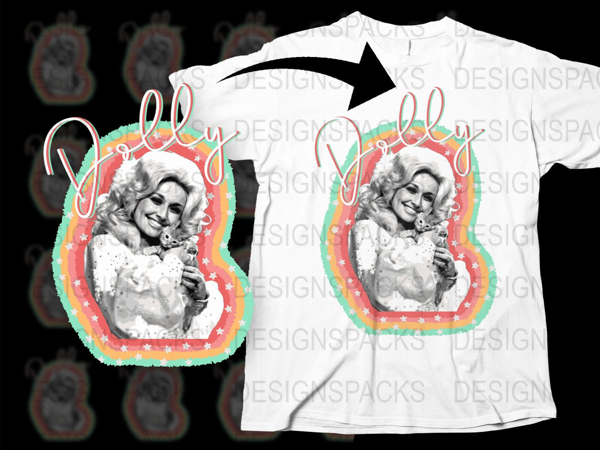 Dolly Parton Graphic T-Shirt, Vintage Style White Tee, Iconic Singer Print, Music Legend Fan Apparel