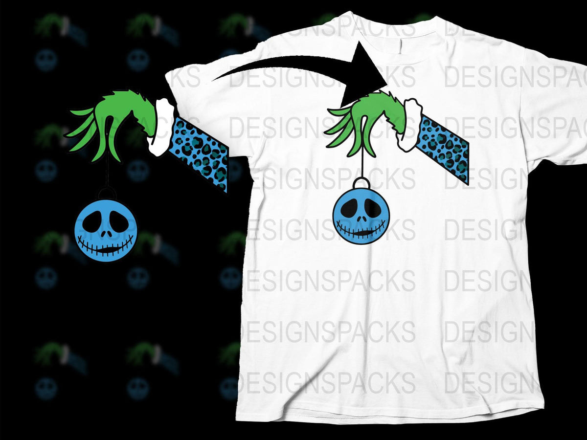 Nightmare Inspired T-Shirt, Blue Smiling Face, Halloween Hanging Ornaments Design, Spooky Graphic Tee