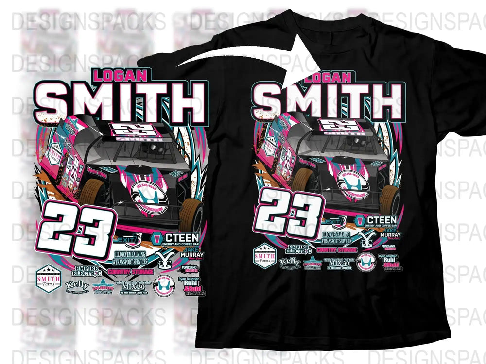 Colorful Race Car Graphic T-Shirt, Bold Racing Tee, Sports Car Design, Unisex Casual Wear, Gift for Racers, Street Style Apparel