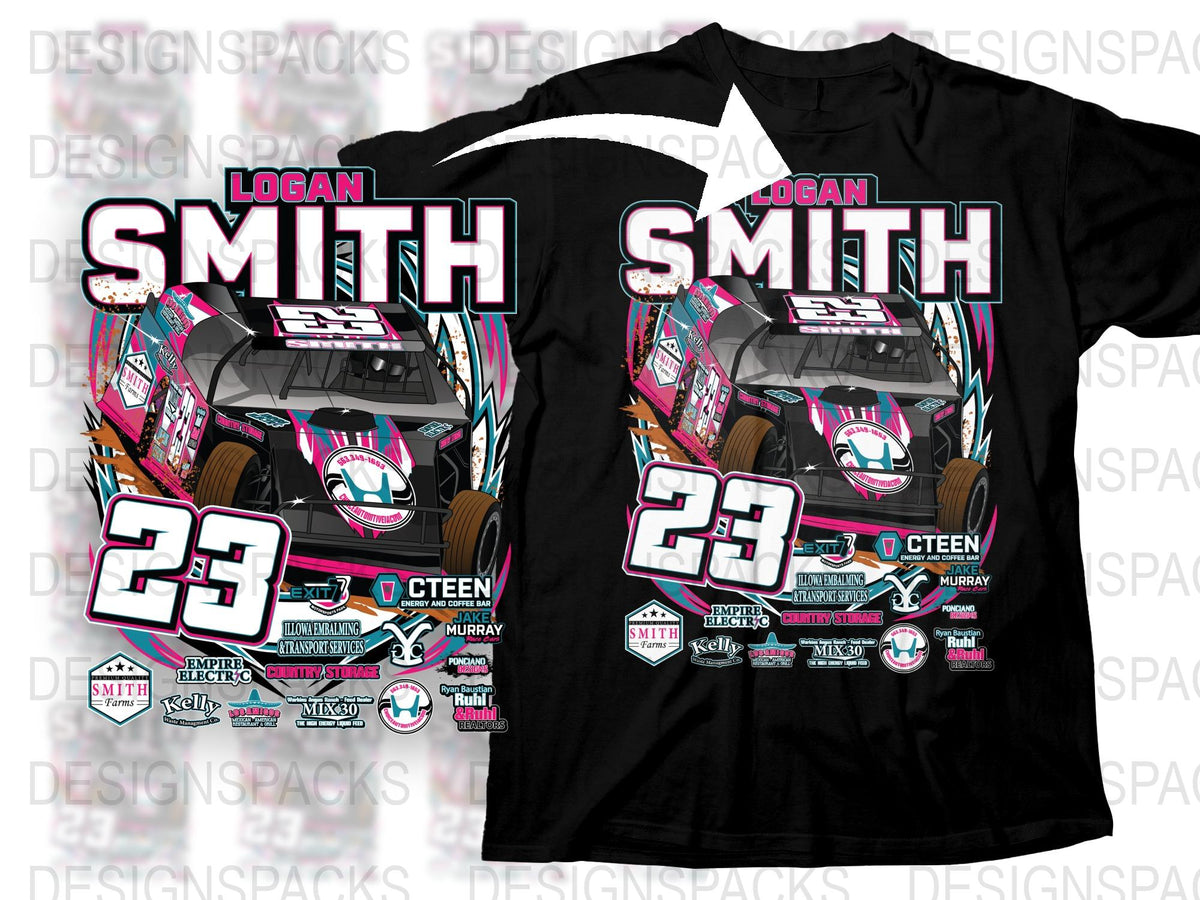 Colorful Race Car Graphic T-Shirt, Bold Racing Tee, Sports Car Design, Unisex Casual Wear, Gift for Racers, Street Style Apparel