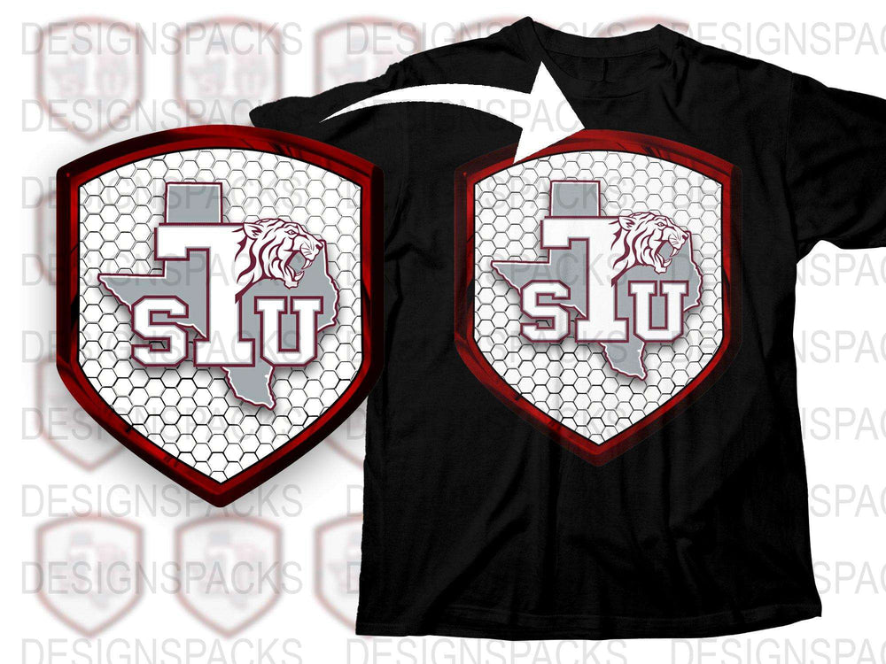 SLU Lion Logo T-Shirt, Stylish College Team Graphic Tee, Black and Red Design, Unisex Fit