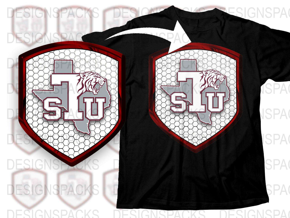 SLU Lion Logo T-Shirt, Stylish College Team Graphic Tee, Black and Red Design, Unisex Fit