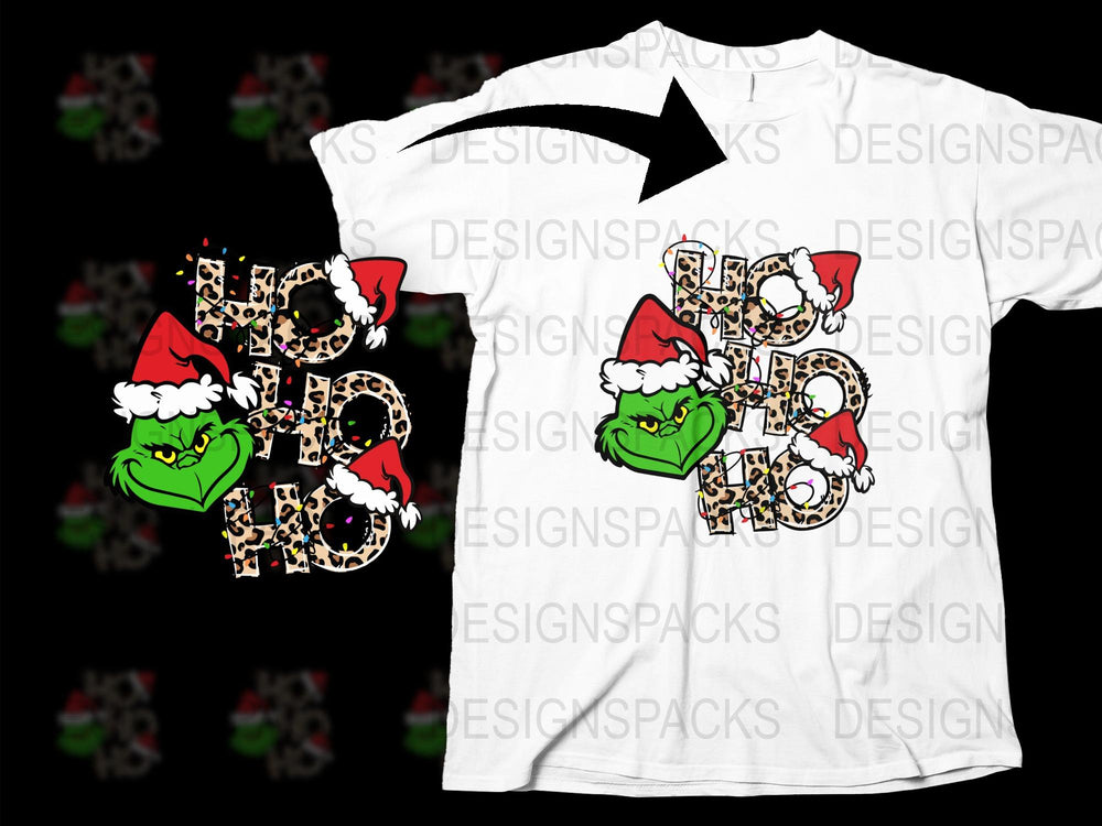 Festive Grinch T-Shirt, Christmas Santa Hat, Holiday Graphic Tee, Funny Xmas Gift, Family Matching Shirts, Unisex Sizes