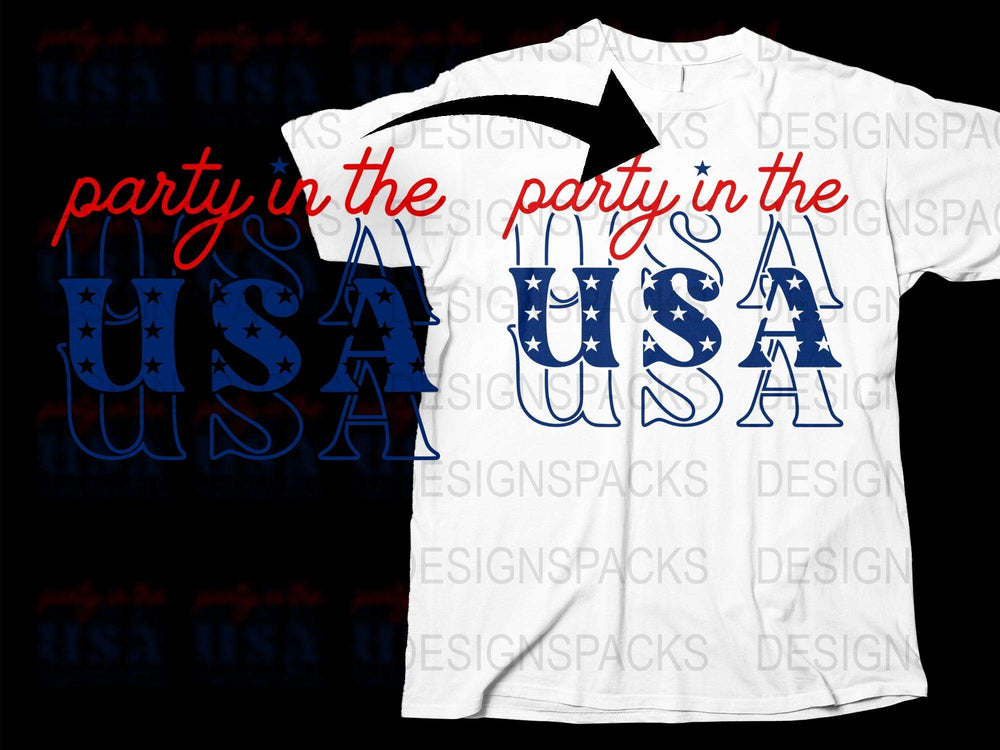 Party in the USA Patriotic T-Shirt, American Flag, 4th of July, Unisex Graphic Tee