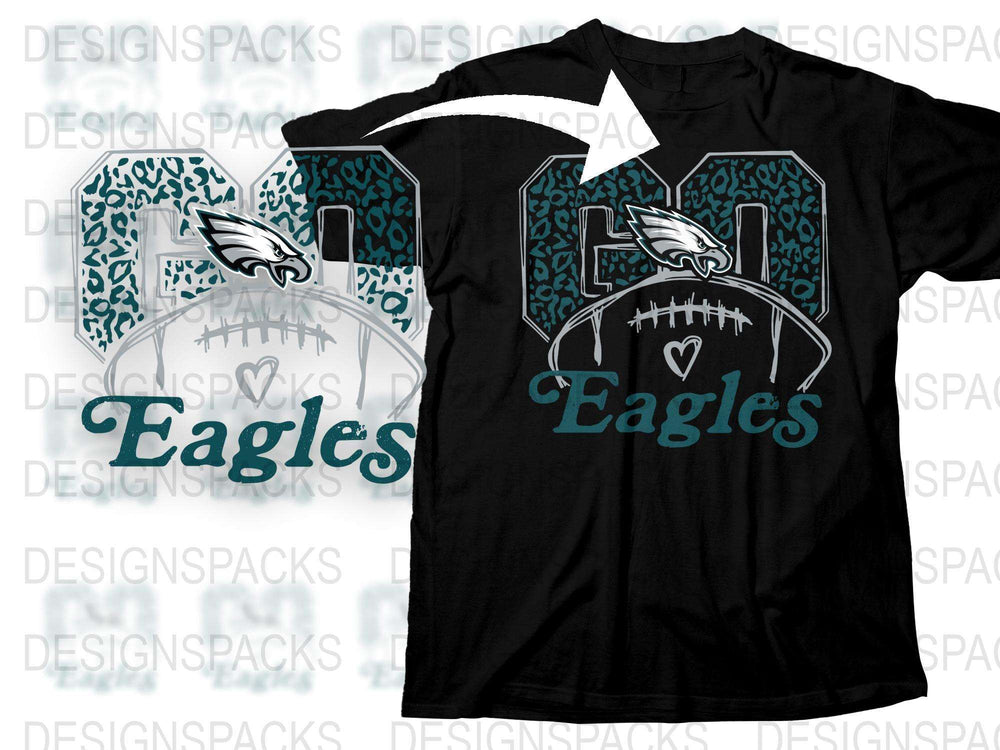 Sports Team T-Shirt, Eagles Graphic Tee, Football Fan Apparel, Men's Casual Wear