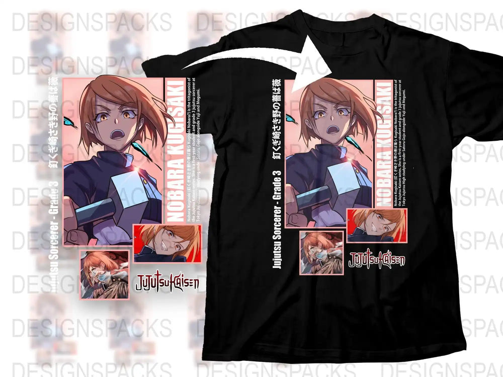 Anime Character Graphic T-Shirt, Short Sleeve, Crew Neck, Vibrant Print, Unisex Casual Wear, Japanese Manga Tee