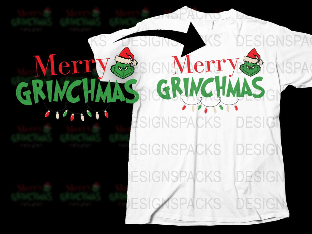 Merry Grinchmas T-Shirt, Funny Christmas Tee, Holiday Grinch Shirt, Festive Unisex Christmas Gift