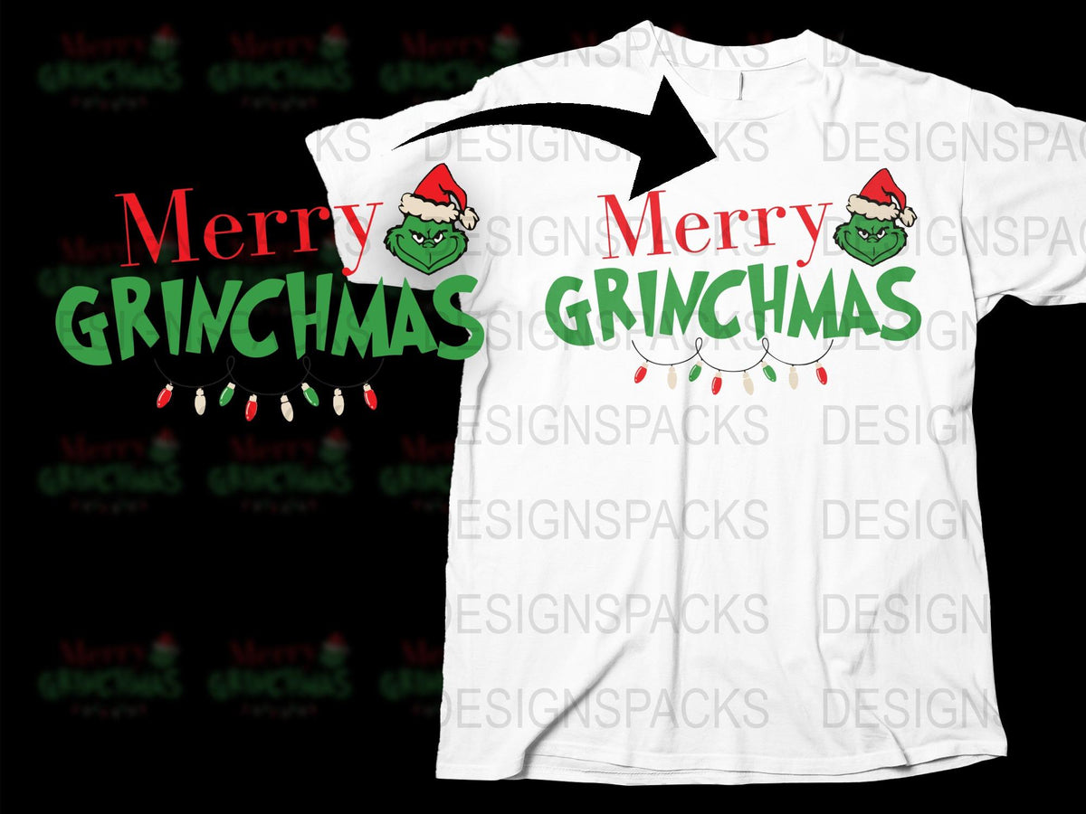 Merry Grinchmas T-Shirt, Funny Christmas Tee, Holiday Grinch Shirt, Festive Unisex Christmas Gift