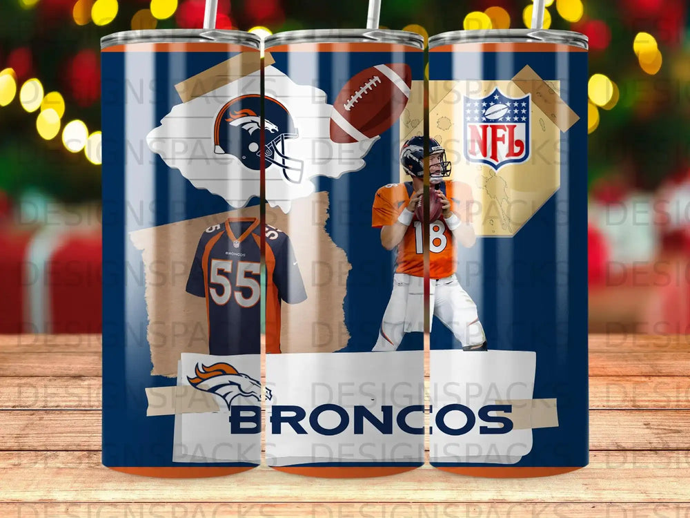 Denver Broncos NFL Football Player Helmet Jersey Tumbler product type