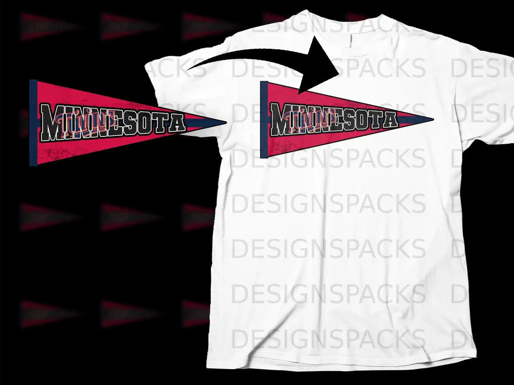 Minnesota Pennant Graphic Short Sleeve T-shirt