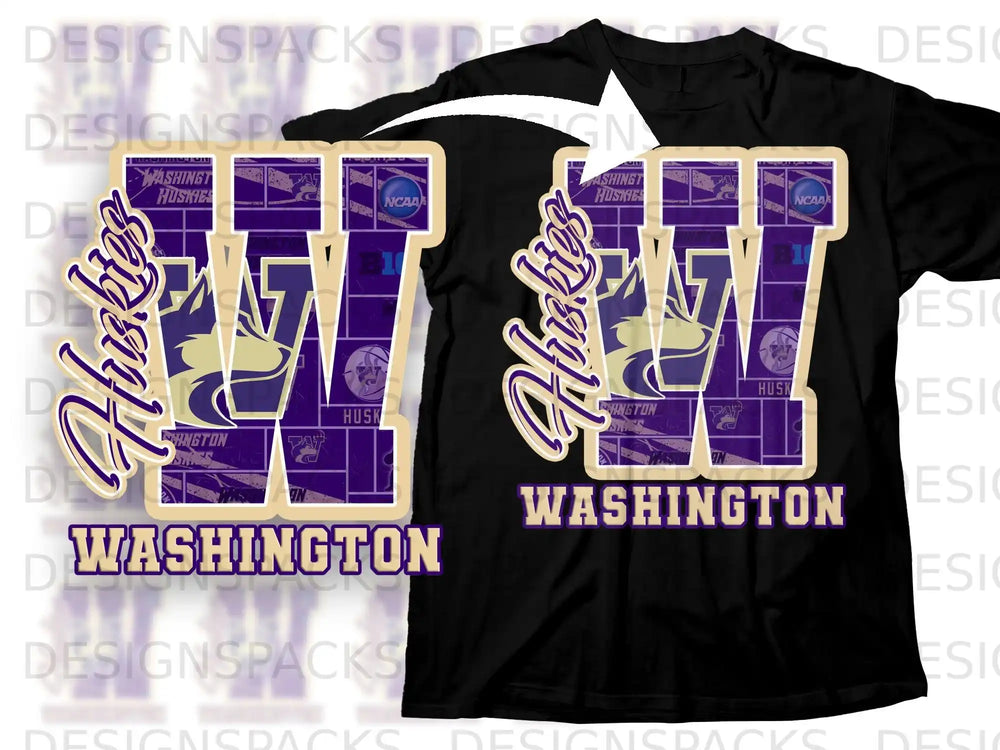 Washington Huskies Graphic W Design Shirt