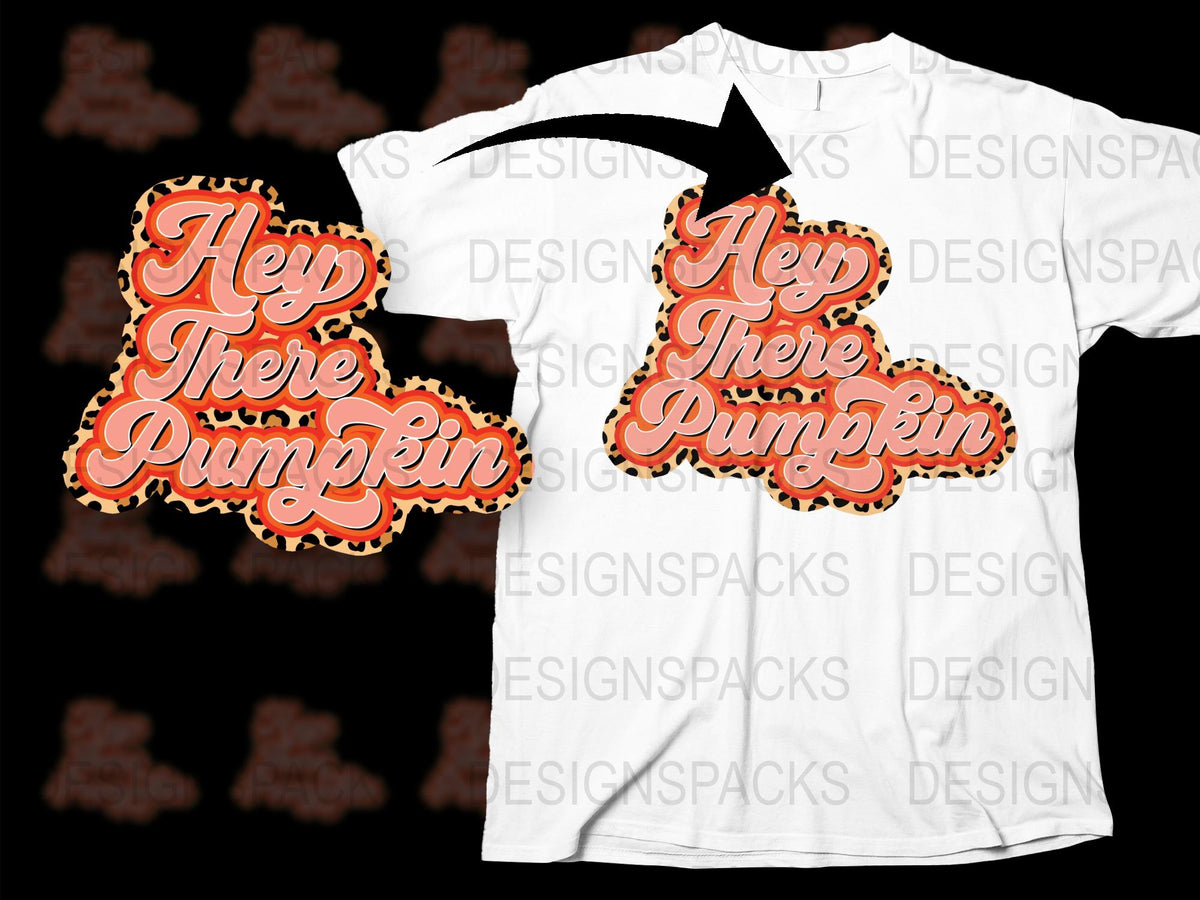 Hey There Pumpkin T-Shirt, Fall Season Orange Graphic Tee, Casual Autumn Fashion, Halloween Top