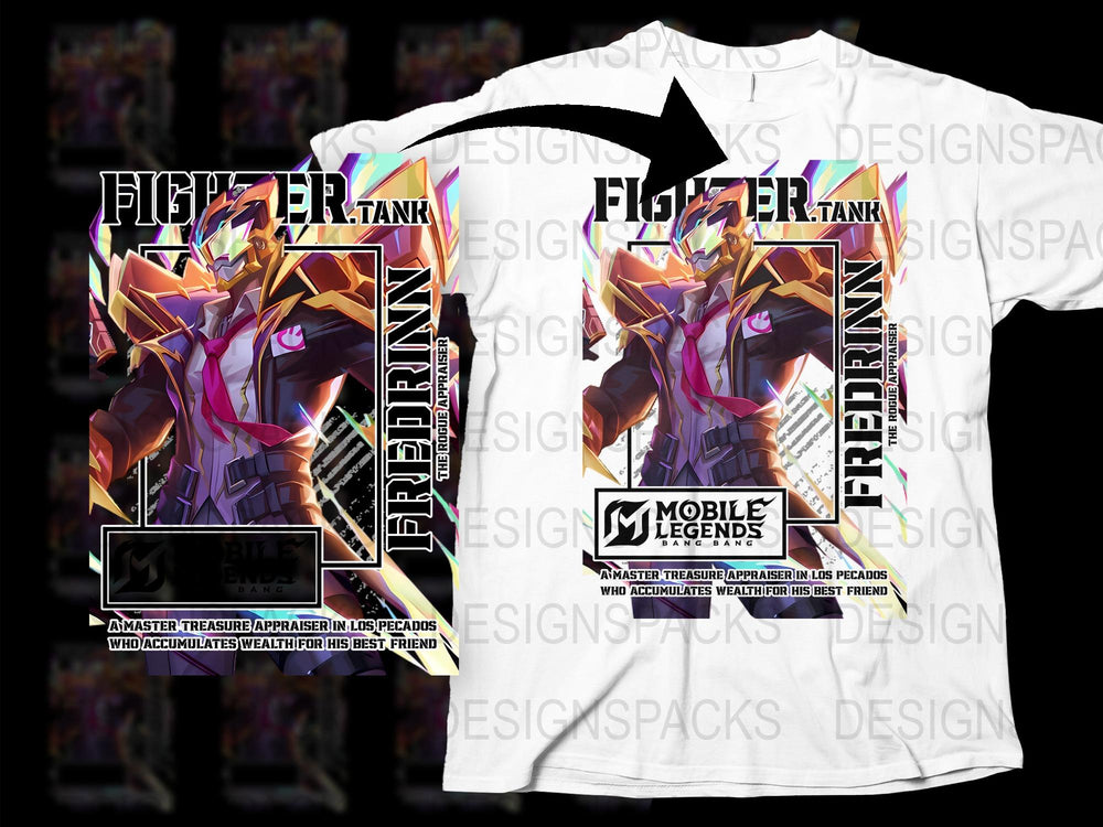 Mobile Legends T-Shirt, Fighter Tank Role Graphic Tee, Colorful Print, Gamer Apparel, Unisex Clothing