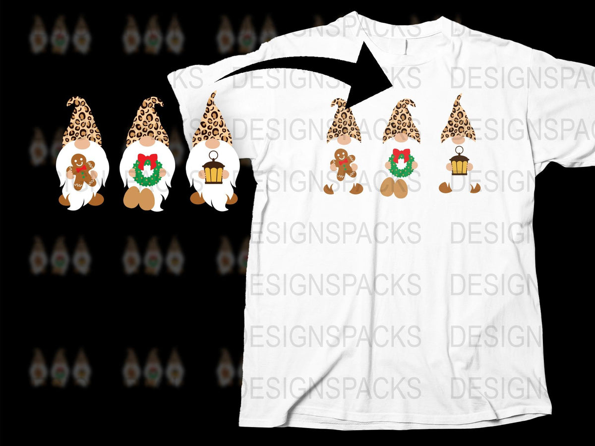 Cute Christmas Gnome T-Shirt, Holiday Festive Graphic Tee, Unisex Adult Kids Apparel