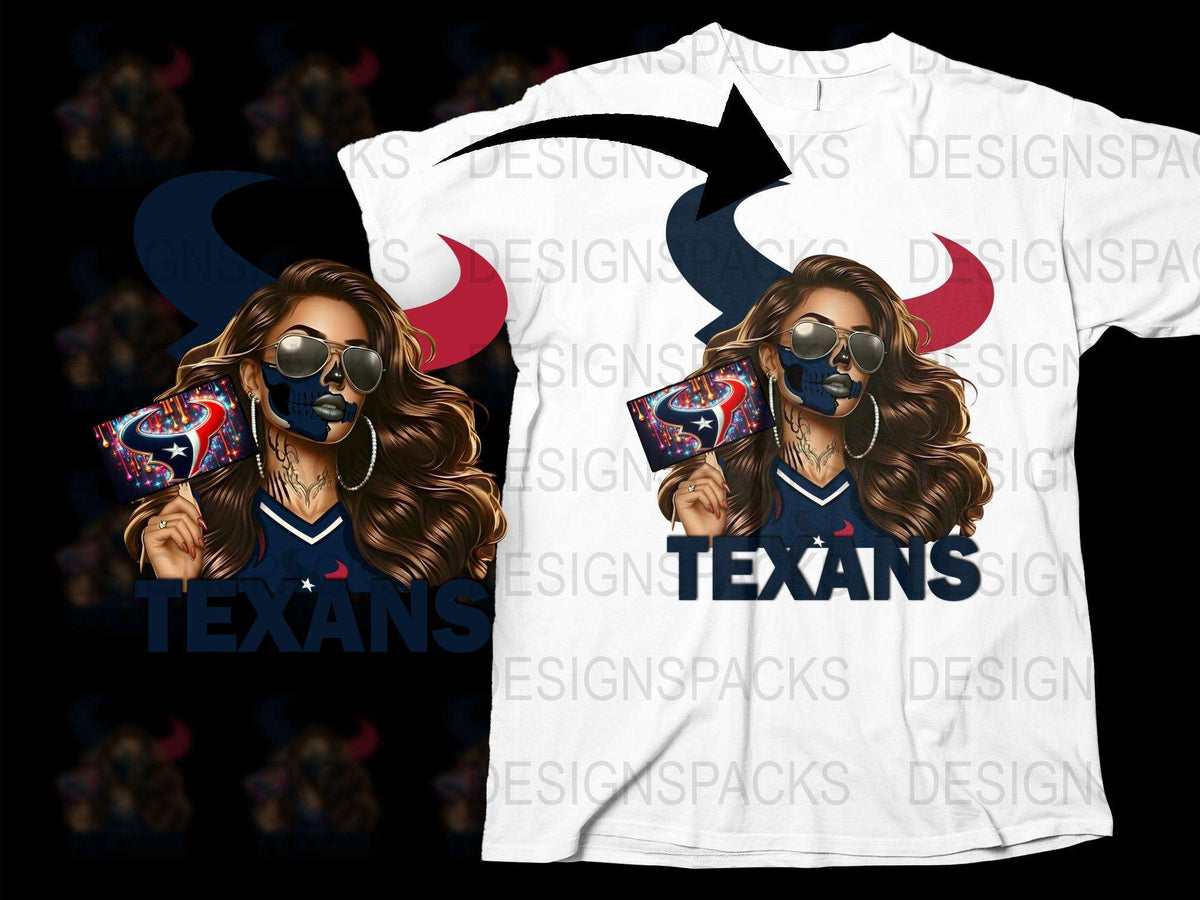 Stylish Texans Fan T-Shirt, Women's Football Graphic Tee, Casual Sports Apparel, Texas Pride Shirt