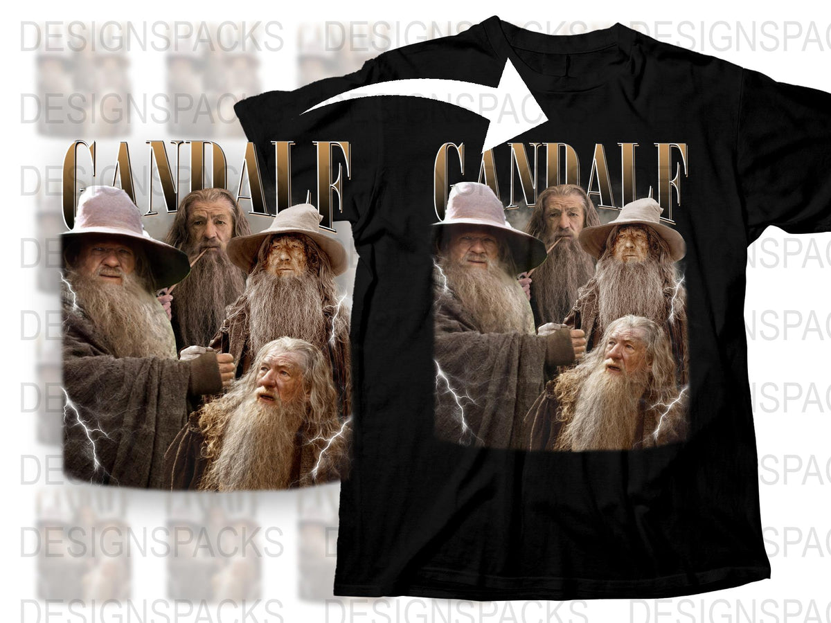 Wizard Graphic T-Shirt, Fantasy Movie Inspired, Men's Black Cotton Tee, Magical Character Print, Gift for Movie Fans