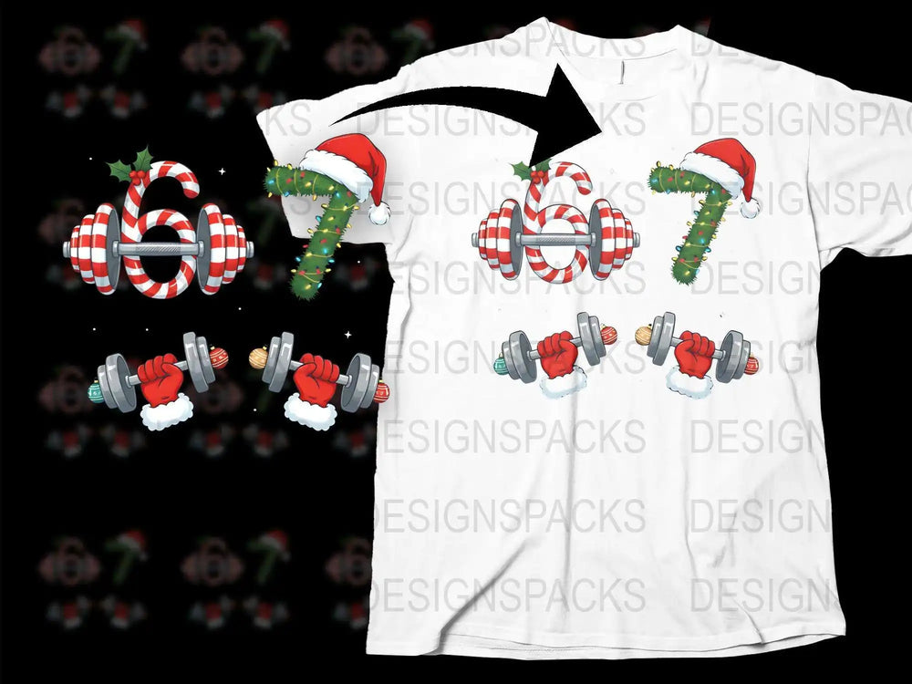 Christmas Candy Cane Themed T-Shirt, Festive Holiday Graphic Tee, Santa Hat Design, Unisex Winter Apparel