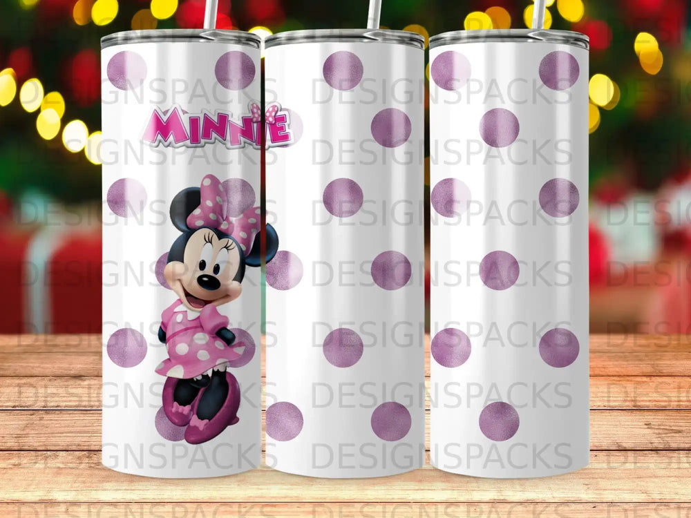 Minnie Mouse Pink Purple Polka Dot Tumbler product type