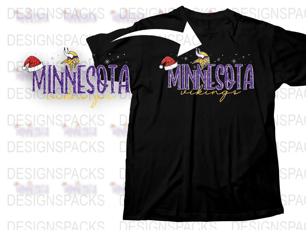 Minnesota Vikings T-Shirt, Graphic Tee with Purple Gold Logo, NFL Football Fan Apparel, Sports Casual Wear