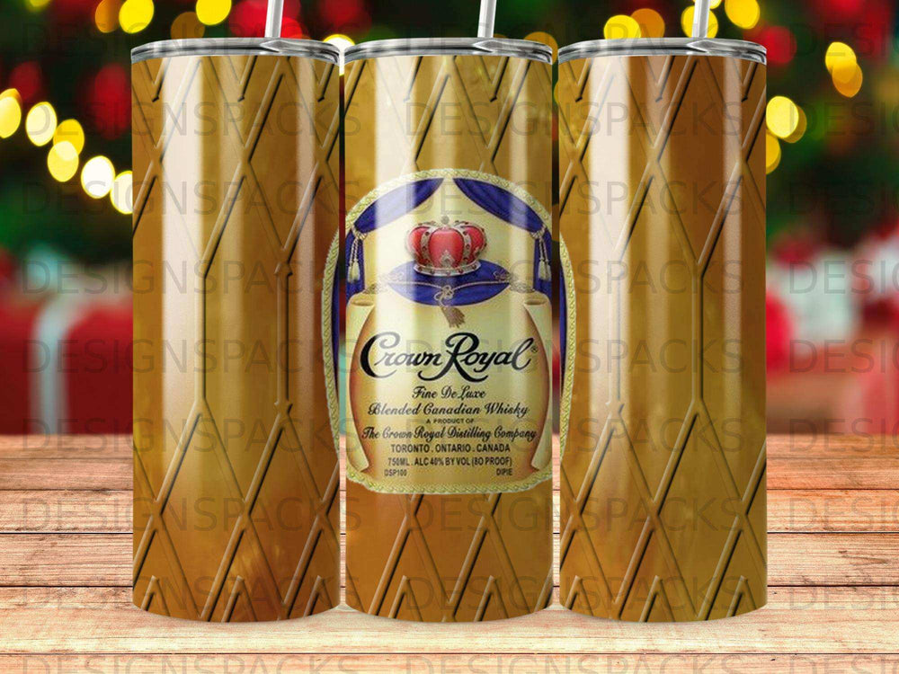 Crown Royal Fine De Luxe Blended Canadian Whisky bottle label.