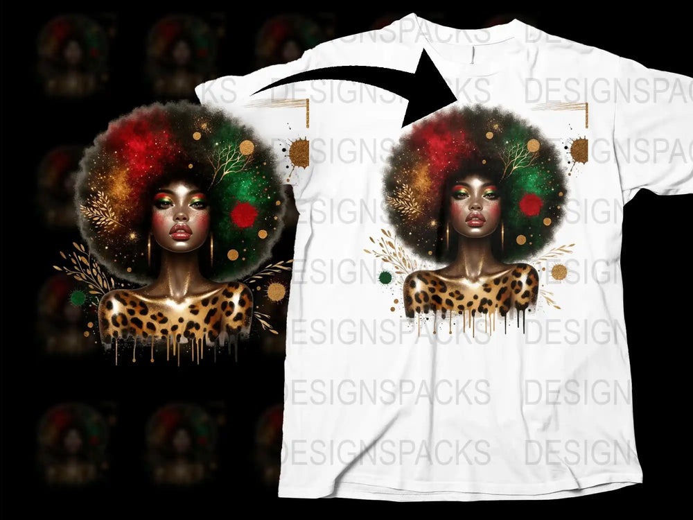 Afrofuturistic Art T-Shirt, Unique Women's Fashion Top, Colorful Graphic Tee, Bold Statement Shirt, Trendy Apparel