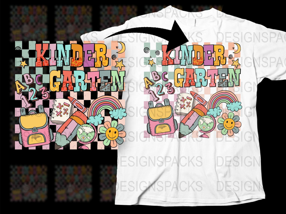 Kindergarten Teacher T-Shirt, Cute Back to School Tee, Colorful Alphabet Graphic, Unisex Kids Clothing