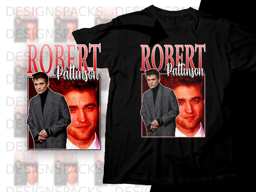 Robert Pattinson t-shirt with his face and name printed on it.