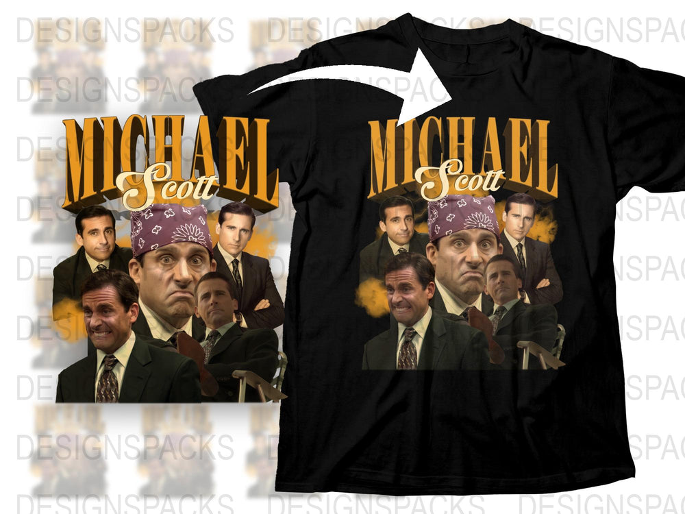 Michael Scott Graphic T-Shirt, Funny Office Themed Tee, Vintage Style TV Show Fan Shirt