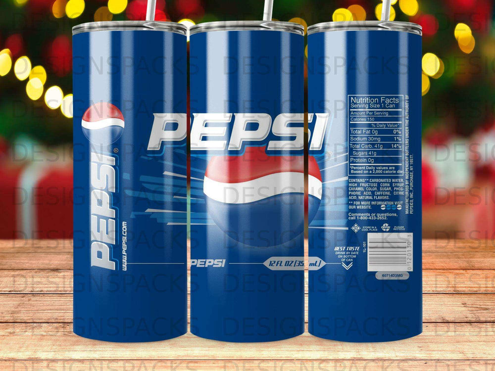 Pepsi can with nutrition facts and barcode, 12 fl oz.