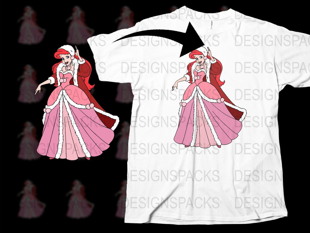 Elegant Princess Graphic T-Shirt, Fairy Tale Character, Pink Dress, Casual Wear, Unique Teen Gift Idea