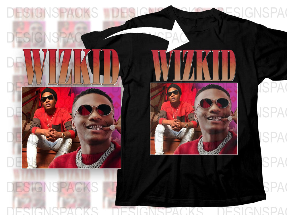 Wizkid Graphic T-Shirt, Trendy Afrobeat Music Fan Merch, Unisex Black Tee, Stylish Casual Streetwear, Hip-hop Clothing, Pop Culture Apparel