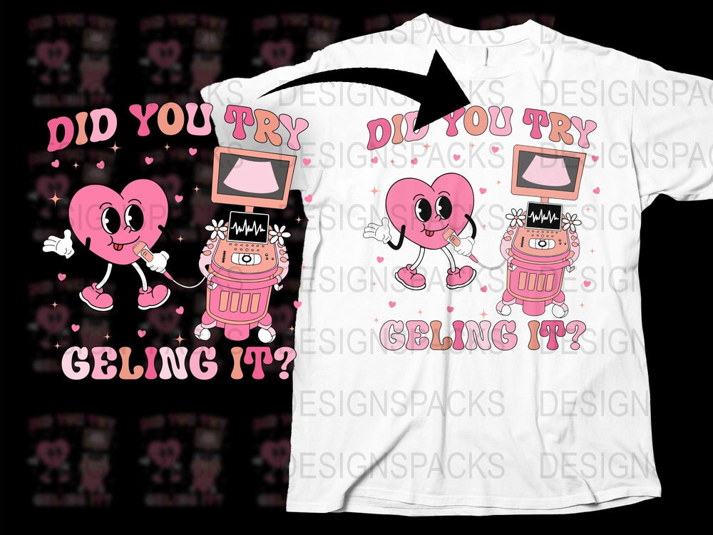 Cute Heart Characters T-Shirt 'Did You Try Feeling It?' Funny Graphic Tee for All Ages