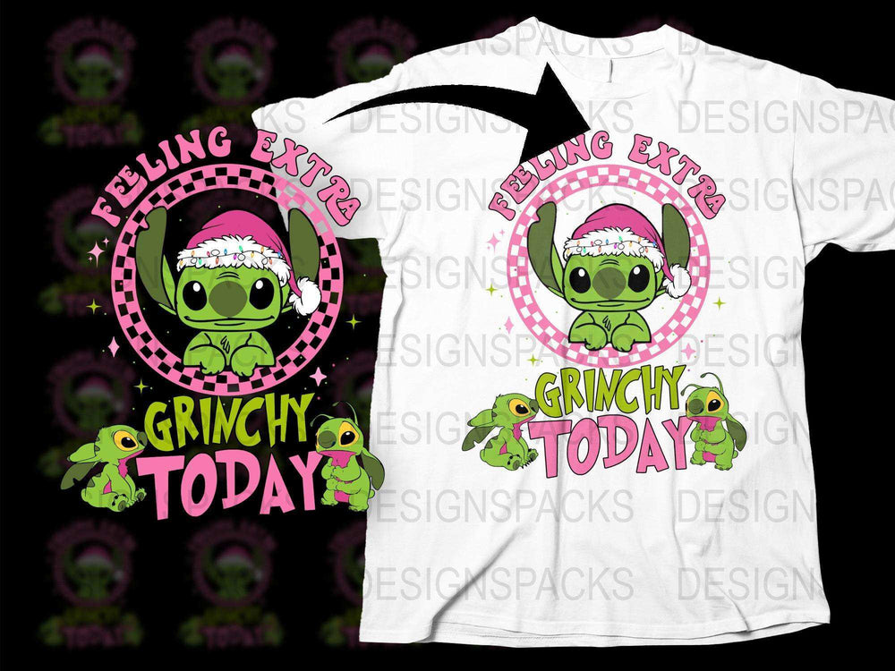 Cute Grinchy Frog T-Shirt, Feeling Extra Grinchy Today, Cartoon Frog Tee, Festive Holiday Shirt, Unique Christmas Gift Ideas