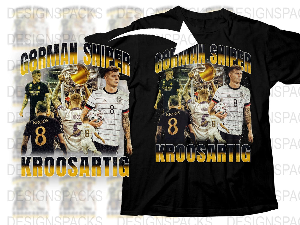 German Sniper Kroos Artig Soccer Fan T-Shirt, Sports Graphic Tee, Football Player Shirt