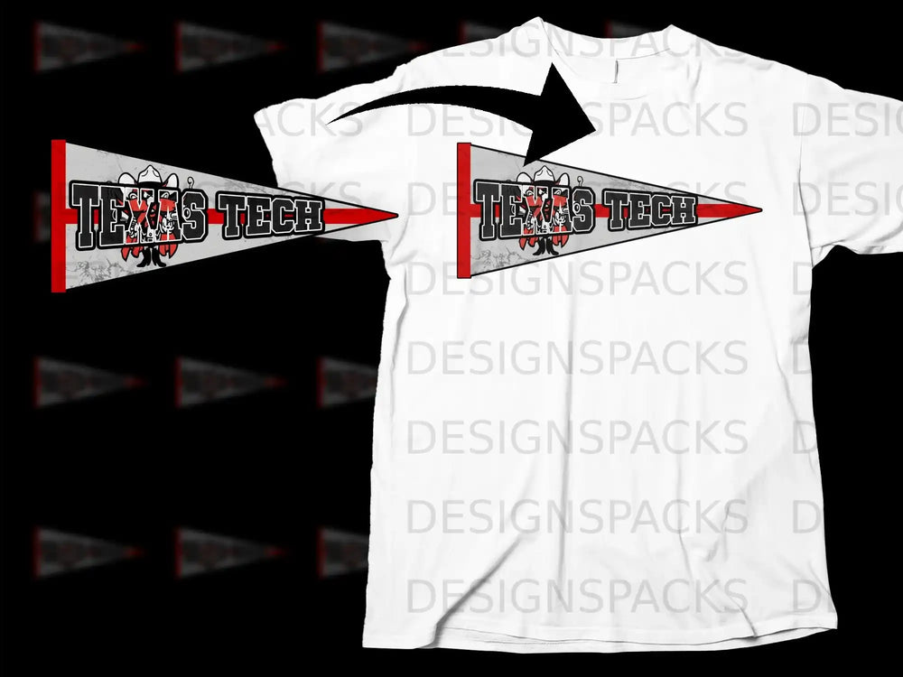 Texas Tech Pennant Graphic T-Shirt Timeless Design