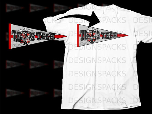 Texas Tech Pennant Graphic T-Shirt Timeless Design