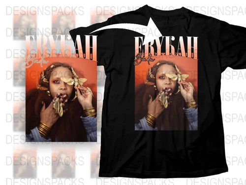 Erykah Badu Inspired Graphic T-Shirt, Vintage Style Music Artist Tee, Hip Hop Soul Fashion, Unique Gift Idea