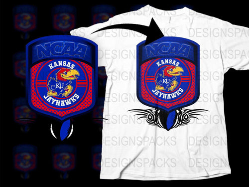 Kansas Jayhawks NCAA Logo T-Shirt and Foam Finger Set, Sports Fan Gear, Collegiate Apparel