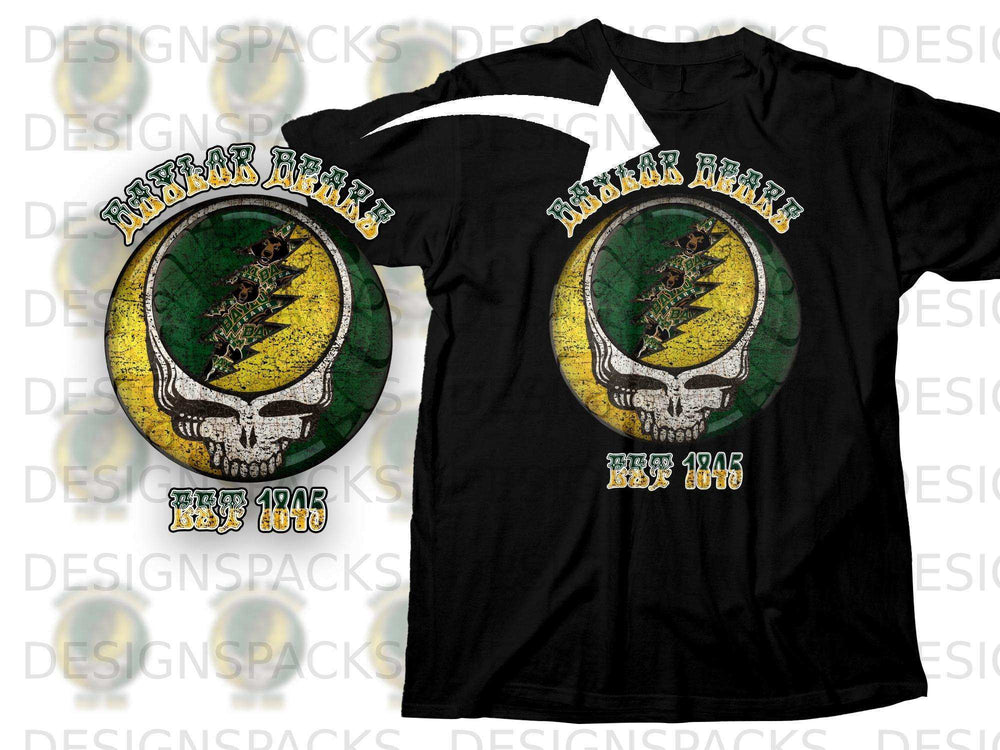 Baylar Bears Est 1805 Graphic Skull Design T-Shirt
