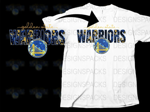 Golden State Warriors T-Shirt, Basketball Fan Apparel, White Sports Tee, Team Logo Graphic Shirt