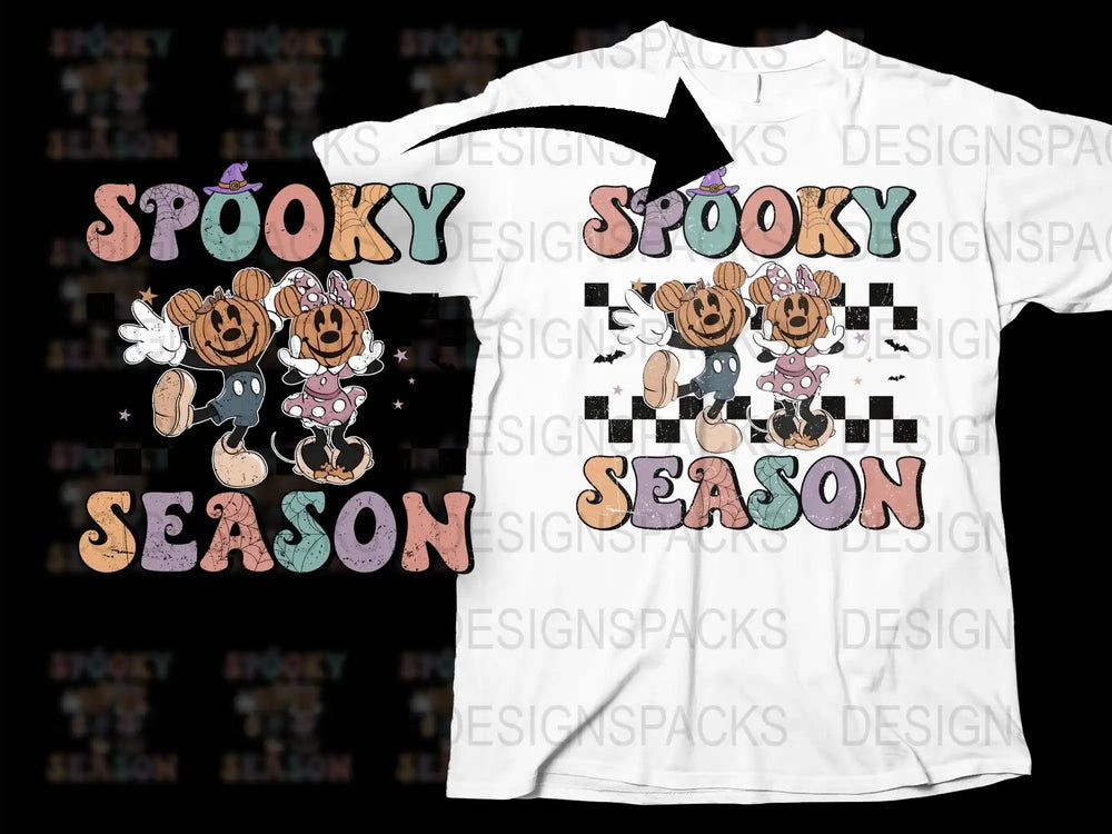 Spooky Season Cute Cartoon Pumpkins T-Shirt, Halloween Themed Family Apparel, Fun Autumn Graphic Tee, Unisex Kids and Adults Sizes.