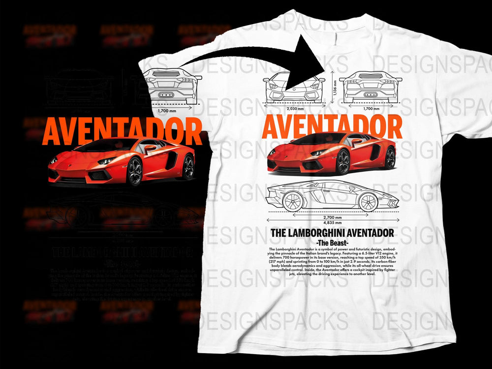 Lamborghini Aventador T-Shirt, Sports Car Enthusiast, Graphic Tee, Car Blueprint Design, Automotive Apparel, Collector Gift Idea