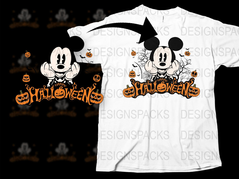 Halloween Mickey Mouse T-Shirt, Disney Inspired Fall Autumn Shirt, Pumpkin Graphic Tee for Adults and Kids