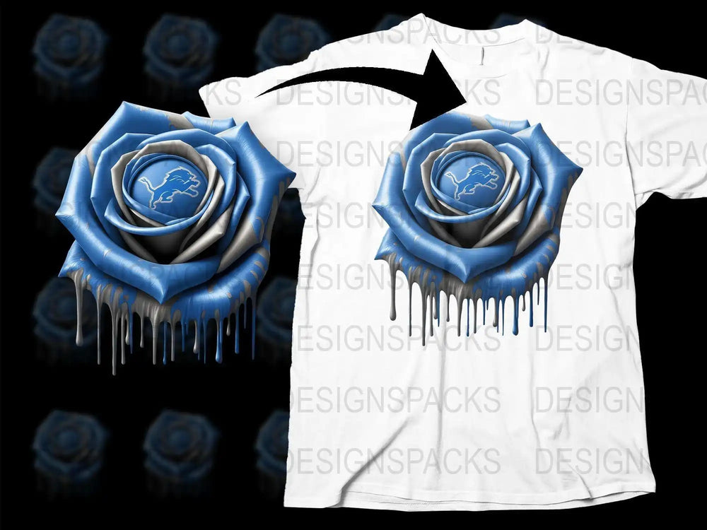 Unique Blue Rose Graphic T-Shirt, Icy Drip Design, Unisex Trendy Tee, Cool Floral Print, Fashion Gift Idea