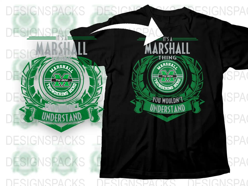 Marshall Family Crest T-Shirt, Custom Name Green and Black Tee, Personalized Surname Graphic Shirt, Unique Family Reunion Apparel