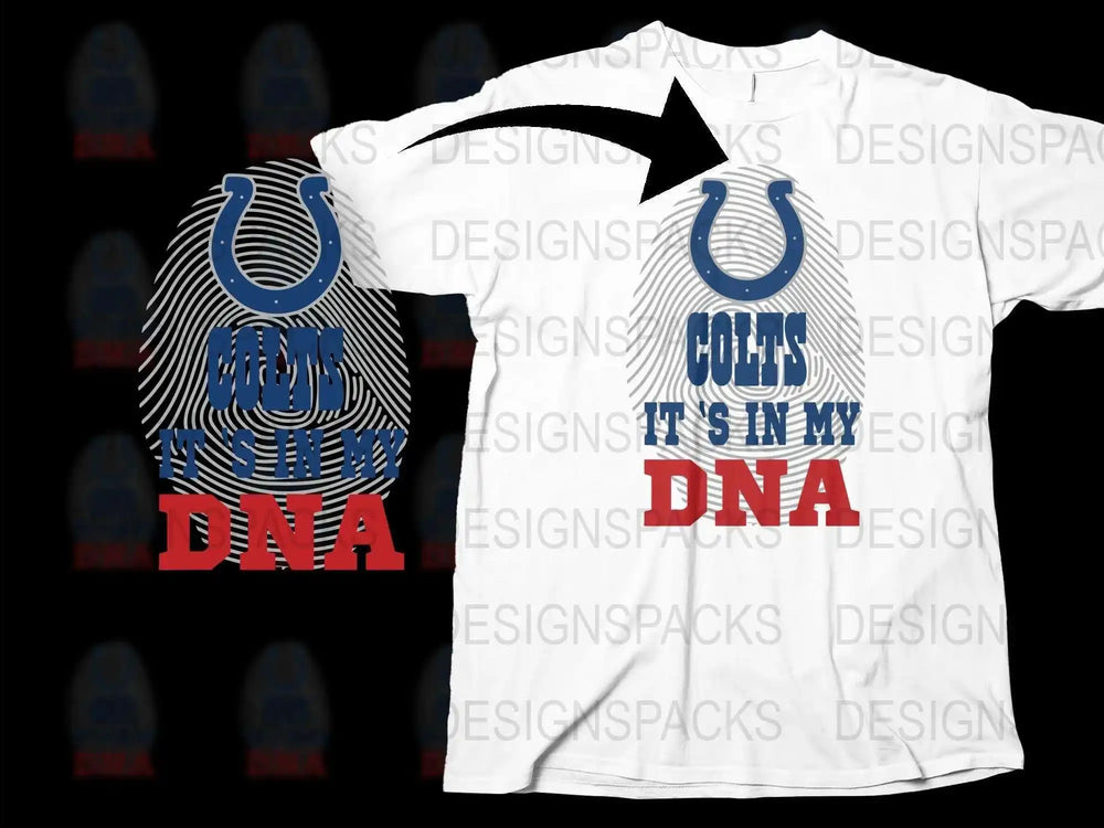 Indianapolis Football Fan T-Shirt, Colts in My DNA, Sports Team Pride Tee, Gift for Football Lovers, Graphic Shirt